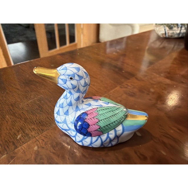 Herend Vintage Pristine* Herend Duck Figurine For Sale - Image 4 of 6