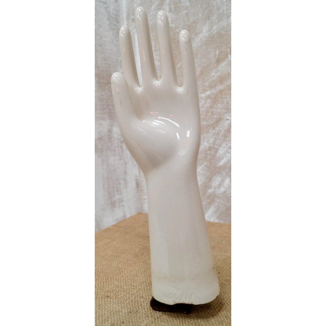 Ivory Vintage Porcelain Latex Glove Mould from AHG For Sale - Image 8 of 12
