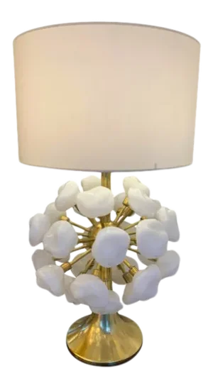 Contemporary Brass Sputnik Murano Glass Cloud Lamp. Italy