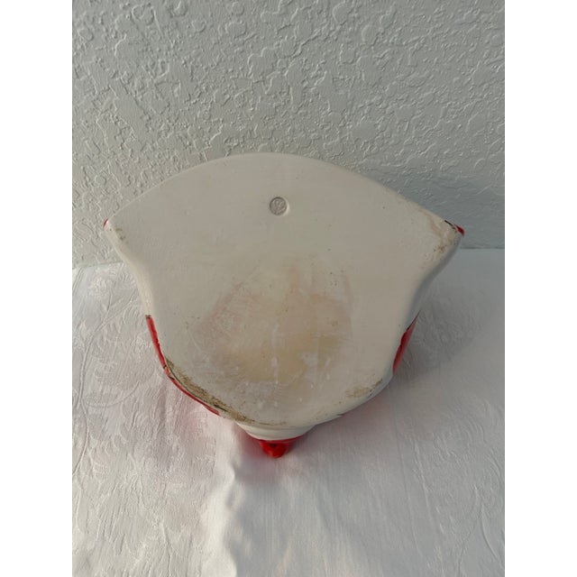 Vintage Mexican Pottery Floral Wall Planter For Sale In West Palm - Image 6 of 6