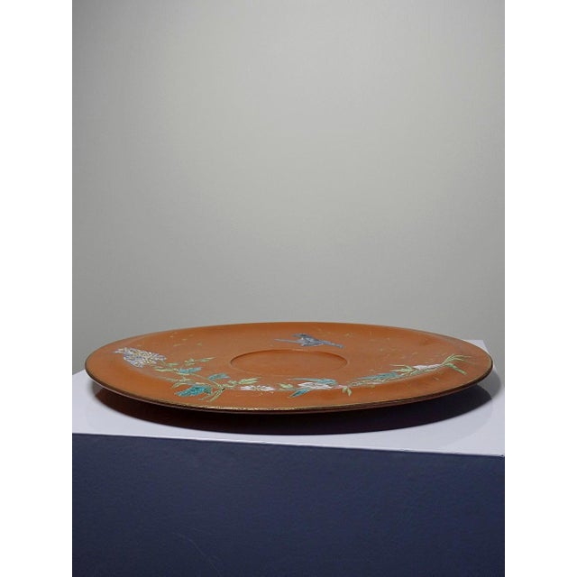Ceramic Large Antique Japanese Clay Dish, 1890s For Sale - Image 7 of 16