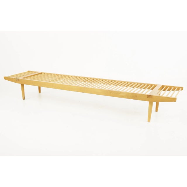 Mid-Century Modern Milo Baughman for Glenn of California Mid Century Long Dowel Bench For Sale - Image 3 of 10