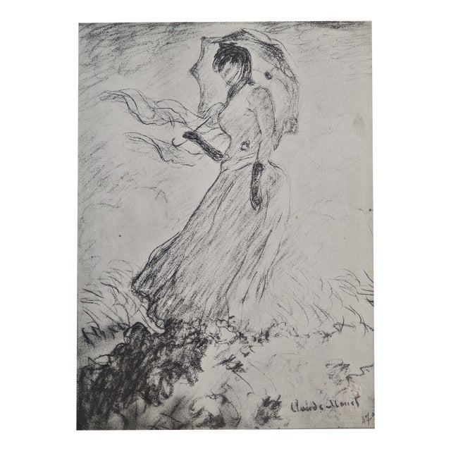 After Claude Monet, Lady with Parasol, 1918, Lithograph For Sale