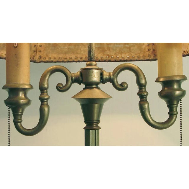 Rembrandt Lamp Company 1920s Rembrandt Floor Lamp With Art Deco Mica Shade For Sale - Image 4 of 11