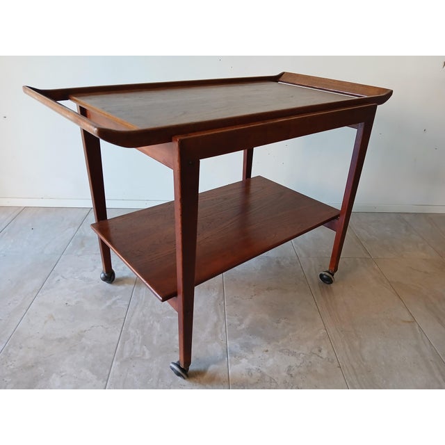 1960s Vintage Danish Trolley with Removable Tray from Soborg Mobler, 1960s For Sale - Image 5 of 13