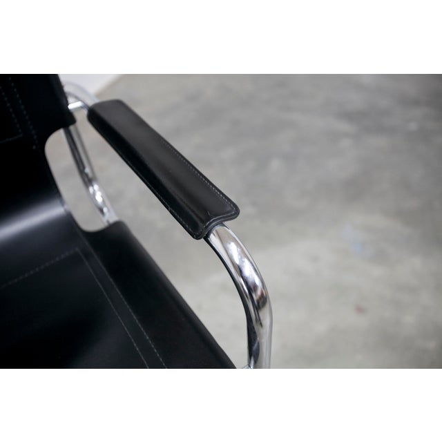 Bauhaus Cantilever Armchair in Black Leather, 1960s For Sale - Image 12 of 15