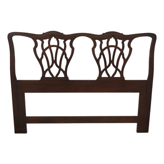 Drexel Heritage 18th C. Classic Queen or Full Size Mahogany Headboard For Sale