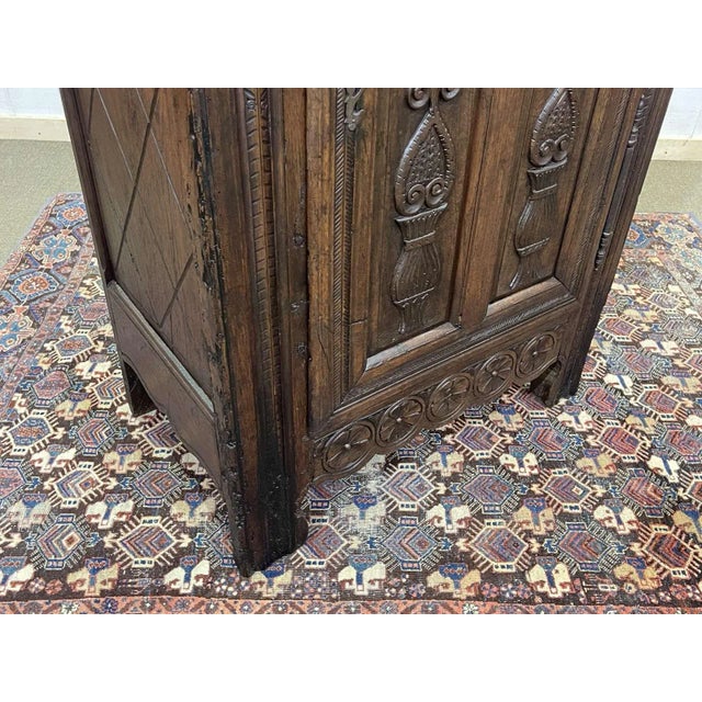 Wood Antique Rustic Oak Cabinet, 1800s For Sale - Image 7 of 18