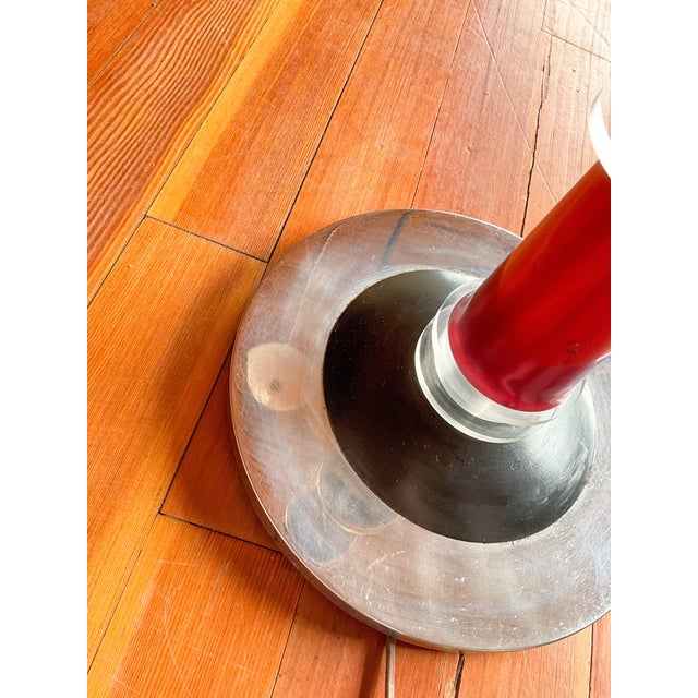 1980s Art Deco Metallic Glass Floor Lamp For Sale - Image 14 of 15