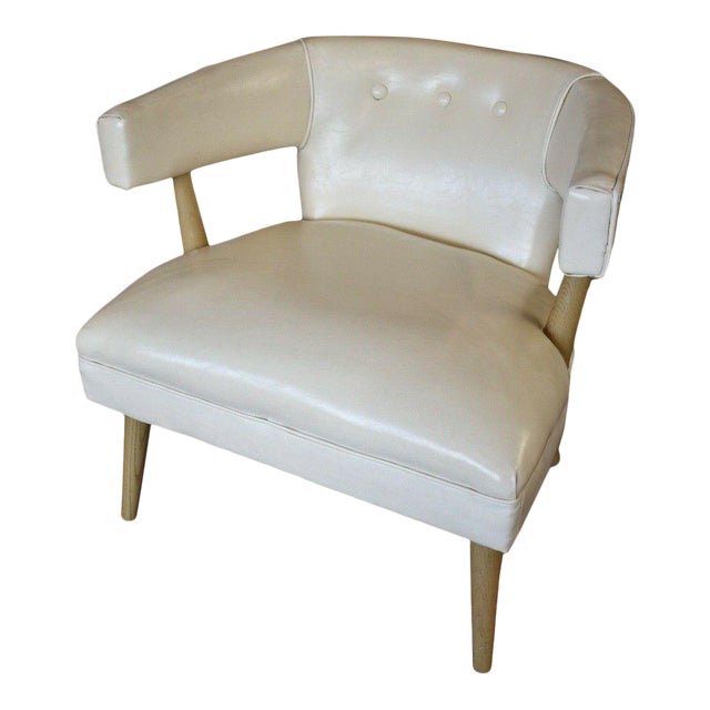 Mid Century White Club Chair Chairish