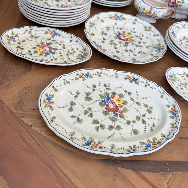 Blue Vintage Dinnerware Set, France, 1950, Set of 27 For Sale - Image 8 of 18