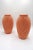 Pair of 1980s Art Deco Revival Peach Draped Vases With Geometric Accents by Anchor Hocking For Sale - Image 6 of 10