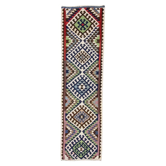 Textile Vintage Kilim Runner For Sale - Image 7 of 7