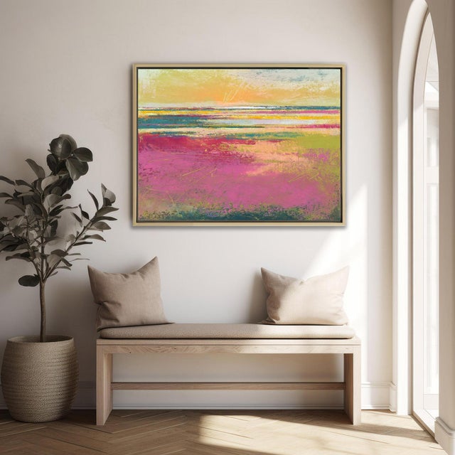 Not Yet Made - Made To Order Coastal Sunset Impressionist Seascape Giclee "Strawberry Daiquiri" - 24x32 Horizontal, Framed For Sale - Image 5 of 5