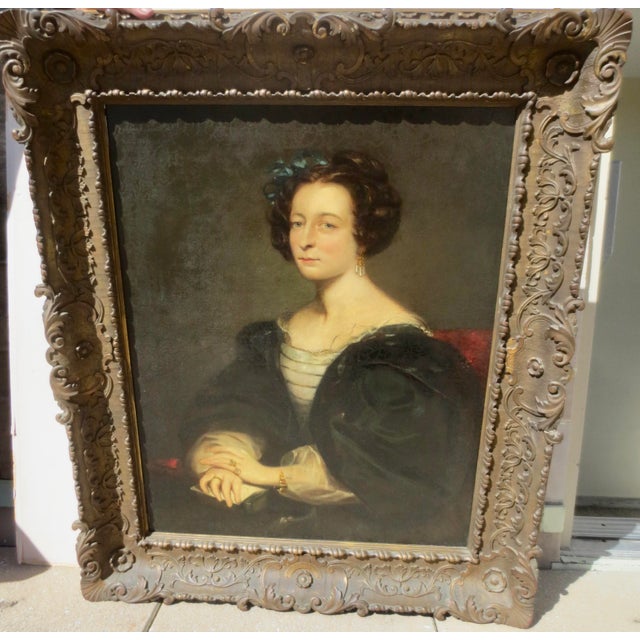 Victorian Sir John Watson Gordon Portrait of a Scottish Lady Circa 1850 For Sale - Image 3 of 11