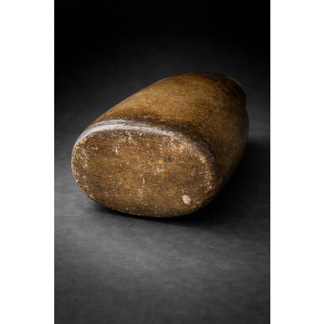 Sienna Late 20th Century Large Studio Art Pottery Vase – Textured Earth-Tone Vessel With Organic Form For Sale - Image 8 of 9