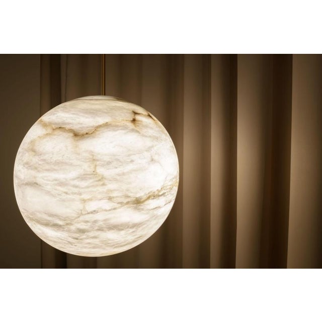 Moon 12 Pendant Lamp by United Alabaster For Sale - Image 6 of 14