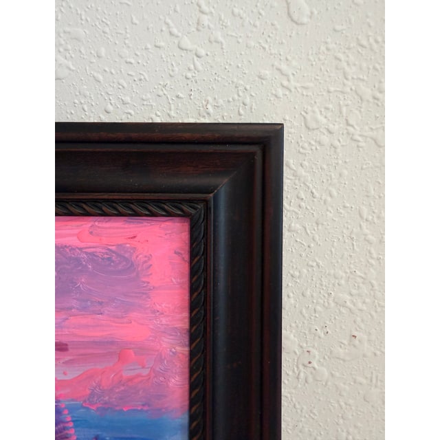 2020s “Pin Dream” by Serg Graff Original Painting, Pink Sailboat Seascape, Coastal Art For Sale - Image 5 of 10