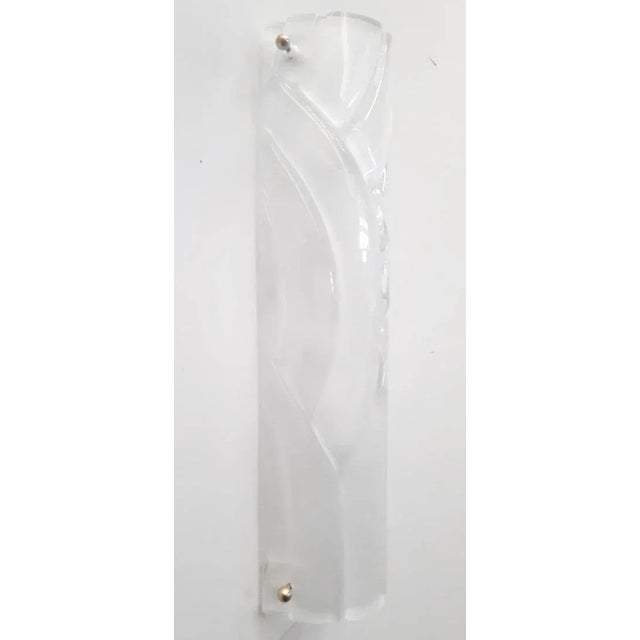 Fabio Ltd 21st Century Italian Avvolto Frosted Murano Glass Art Deco Style Sconce by Fabio LTD For Sale - Image 4 of 5