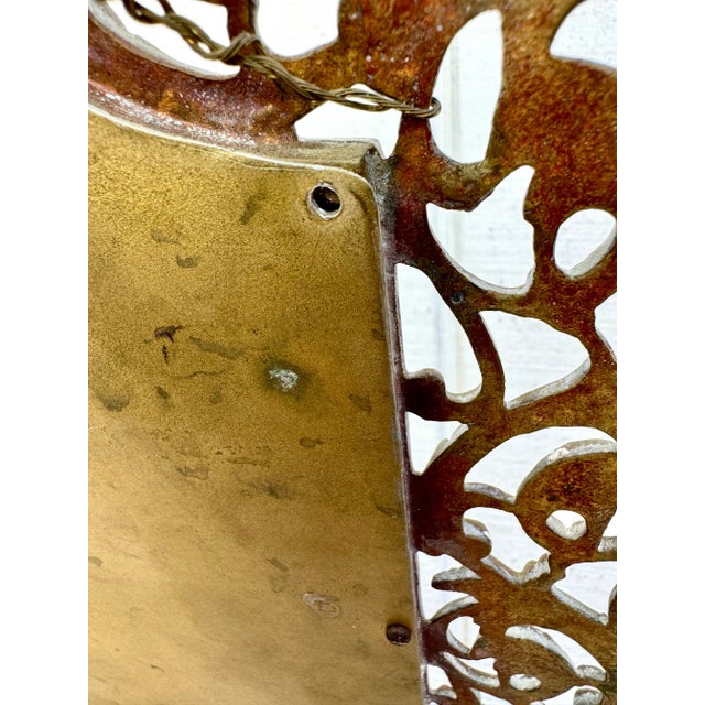 Antique Bronze Ornate Gone With the Wind Standing Dresser Vanity Makeup Table Mirror For Sale - Image 10 of 12