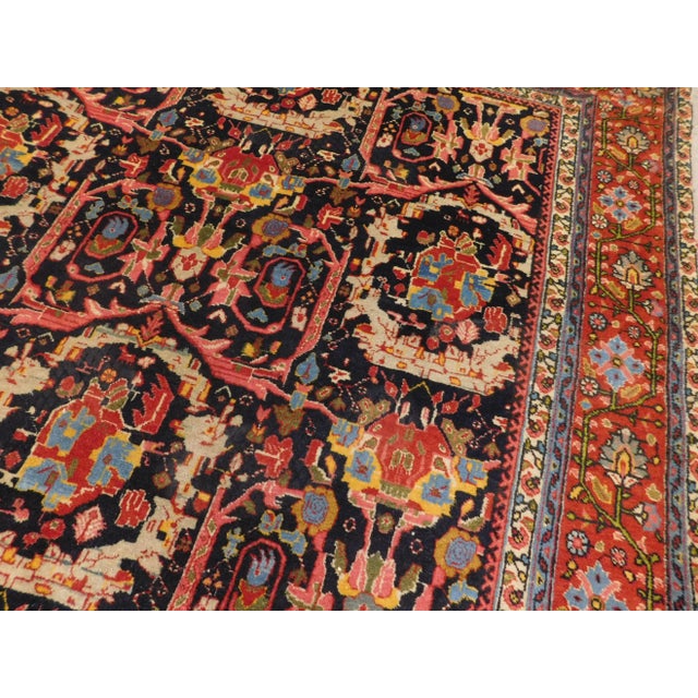 Vintage Persian Floral Rug For Sale In Los Angeles - Image 6 of 13