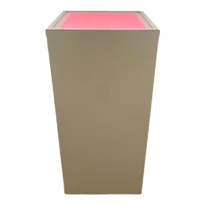 1980s Illuminated Light Up Postmodern White Pedestal