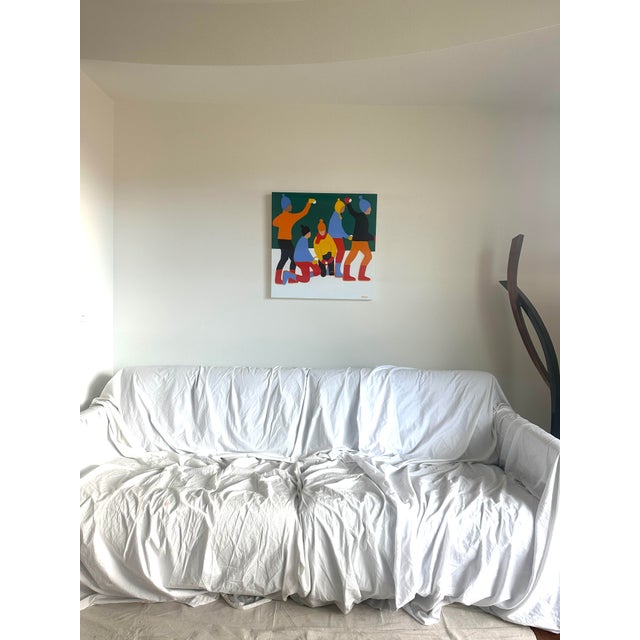 "Snow Play" Modern Oil Painting, by Jennifer Hohlfelder For Sale In Denver - Image 6 of 9