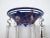 This is a STUNNING set of French mantle lusters or vases. Early 20th century. Cameo glass. Cobalt blue and clear chipped...