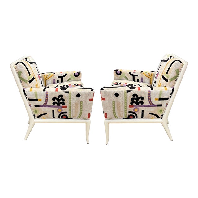 Pair t.h. Robsjohn-Gibbings for Widdicomb Lounge Chairs, 1950 For Sale