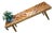 Geometric Wood Design, Rustic Farmhouse Bench - 48" For Sale