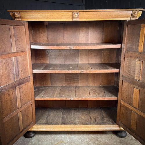 Antique German Oak Wardrobe, 1680