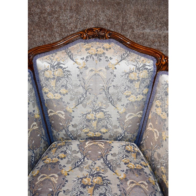 Vintage Carved Walnut French Style Rounded Back Chair Chairish