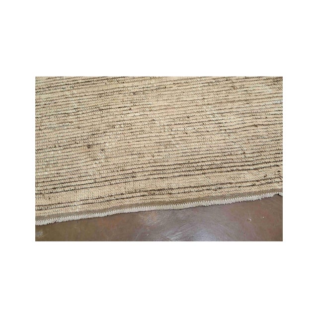 Neutral & Brown Modern Wool Rug For Sale In Los Angeles - Image 6 of 7