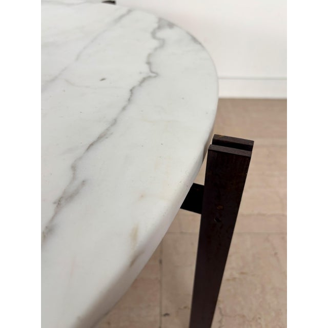 Black Large Centerpiece Table with Marble Top from Knoll, 1960s For Sale - Image 8 of 12