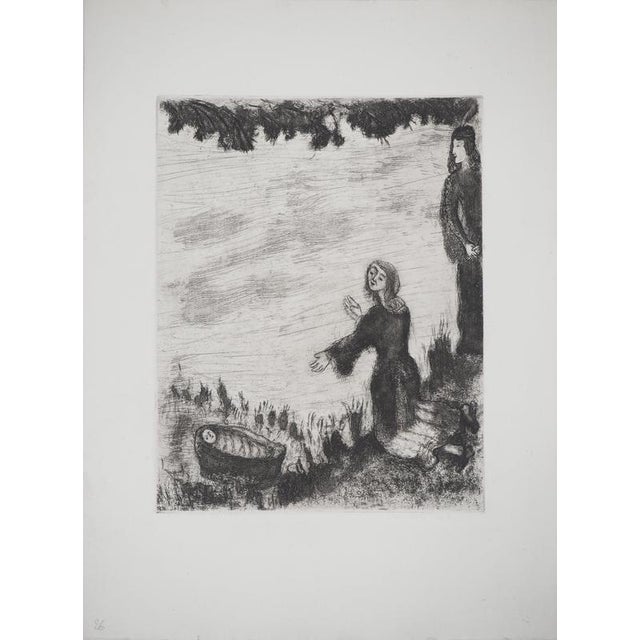 Marc Chagall, Moses Saved from the Waters, Original Engraving For Sale - Image 6 of 6