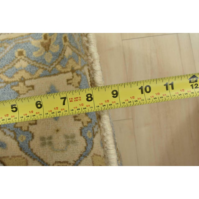 Oushak Runner 2’7” X 8’1” Ivory Wool Tribal Hand-Knotted Oriental Rug For Sale - Image 10 of 12