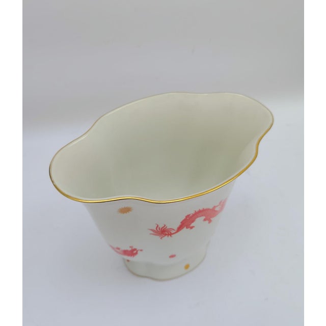 Ceramic Vase with Red Dragon Decor from Rosenthal, 1940s For Sale - Image 6 of 8