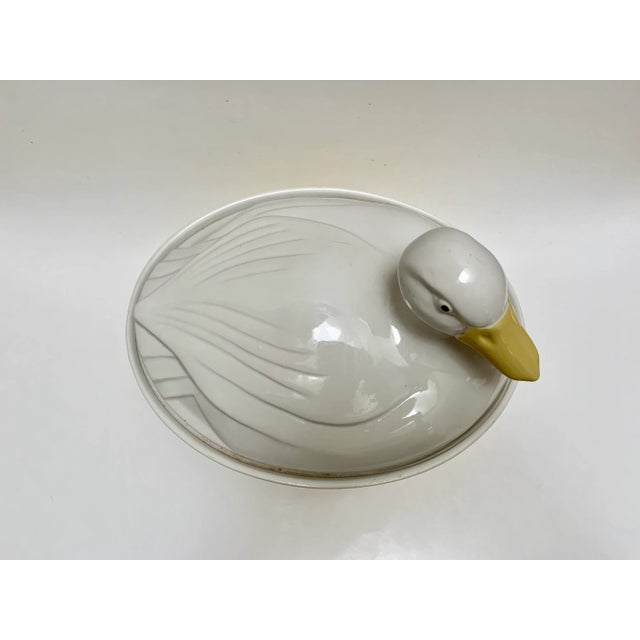 Vintage Ceramic Swan Casserole & Serving Pot For Sale - Image 9 of 11