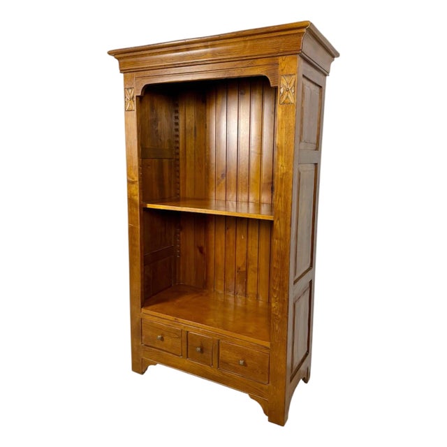 Spanish Oak Rustic Wooden Cabinet, Circa 1940s For Sale