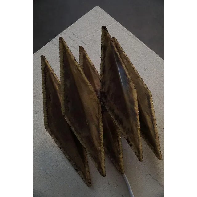 1960s Brutalist Wall Light in Brass by Svend Aage Holm Sørensen, 1960s For Sale - Image 5 of 9