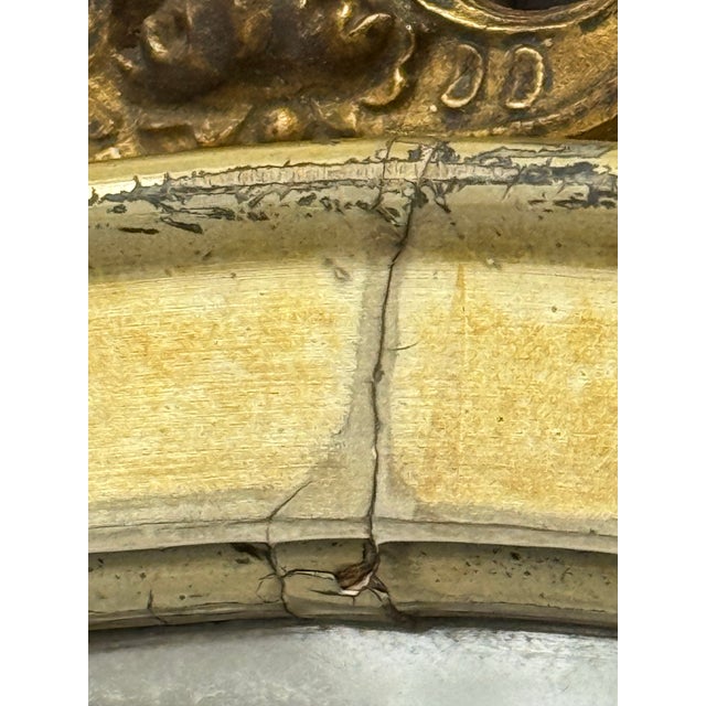 Gold Hollywood Regency Empire Mirror For Sale - Image 8 of 12
