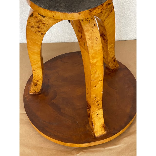 1950s Elegant Art Deco Round Side Table For Sale - Image 9 of 9