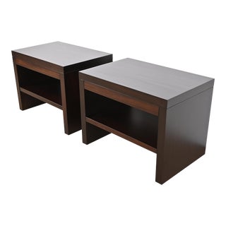 Barbara Barry for Baker Furniture Oversized Mahogany Nightstands, Newly Refinished For Sale