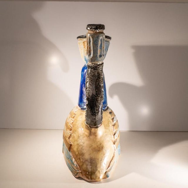 Zoomorphic Ceramic Sculpture Vase by Jules Guérin, 1950s For Sale - Image 11 of 14