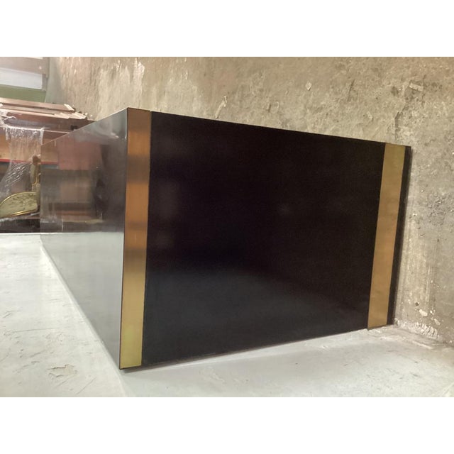 Black Lacquered and Brass Sideboard from Mario Sabot, Italy, 1970s For Sale - Image 6 of 18