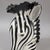 Black Vintage Fitz and Floyd Zebra Head Vase Planter For Sale - Image 8 of 10