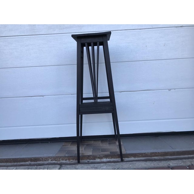 Wood Art Deco Oak Table with Flower Shelves, 1940s For Sale - Image 7 of 18