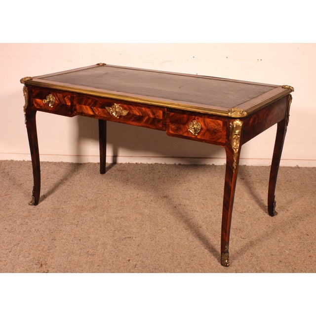 19th Century Louis XV Marquetry Desk For Sale - Image 12 of 15