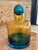Mid-Century Modern Vintage Waterford Art Glass Decanter by Gerard Treacy – Blue & Amber Gradient For Sale - Image 3 of 11