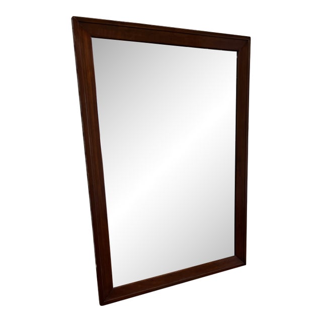 Solid Cherry Rectangular MCM Mirror Willett 5 X 3 For Sale
